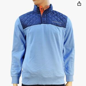 Vineyard Vines Shep & Ian Pullover Shirt Quilted Quarter Button Top